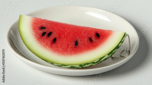 Wallpaper Mural Watermelon slice on white plate summer fruit photography Torontodigital.ca