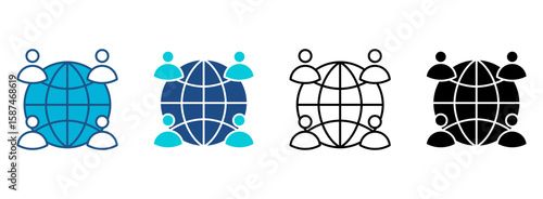 Language Icon Set With Multiple Styles. Vector Illustration