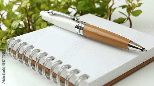 Wallpaper Mural Wooden pen and notebook natural office supplies photography Torontodigital.ca