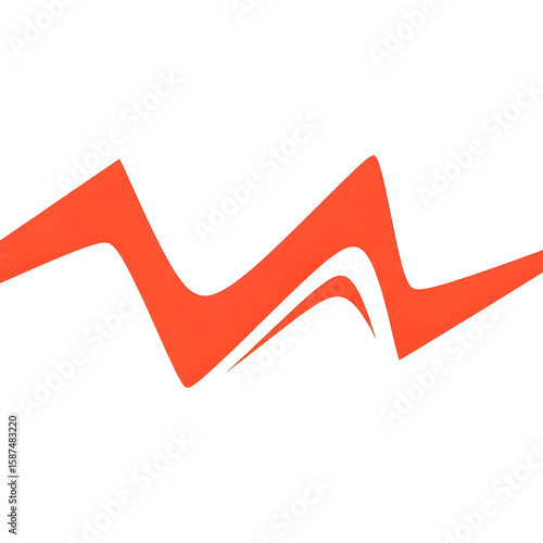 Abstract red graphic on black background