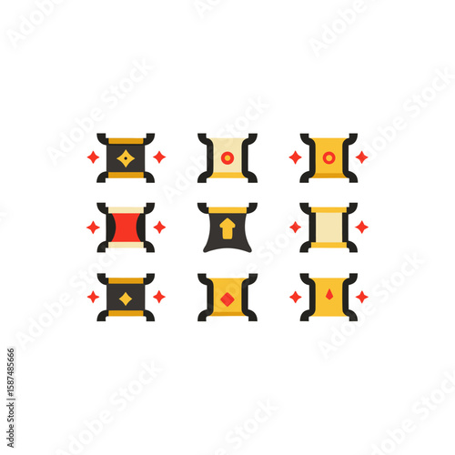  different spell scroll icons set 