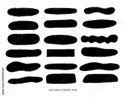 Set of rectangle random organic blob shapes set collection with grunge style or chalk. Black cube drops. Liquid organic amoeba silhouette blob in modern style. irregular blotch shapes illustration