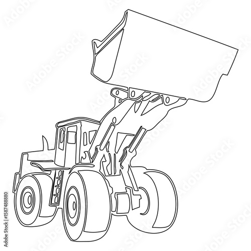 Wallpaper Mural wheel loader Icon line_2 Torontodigital.ca
