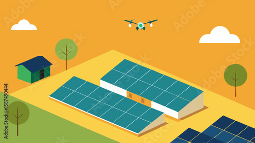 solar panels on the roof