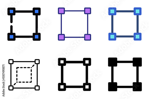 Digital transform tools icon set representing object manipulation and creative software functions

