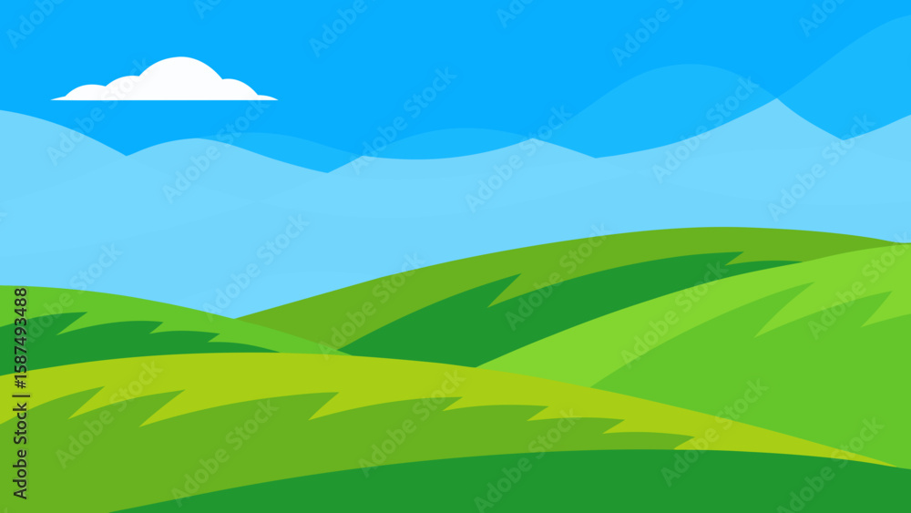 Fototapeta premium landscape with mountains and blue sky