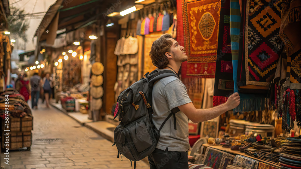 Fototapeta premium Found in the Journey Souvenirs of Culture and Memory