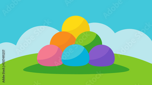 colorful easter eggs