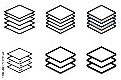 Stack Layers Icon Organize Arrange Overlay Design Pack

