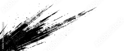 Vector grunge brush strokes texture rough black scratches for wallpaper, paint splatter template, dirt banner, watercolor design.