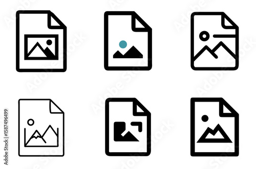 Image File Icon Picture Photo Gallery Album Symbol Set

