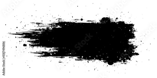 Vector brush strokes grunge isolated on white background