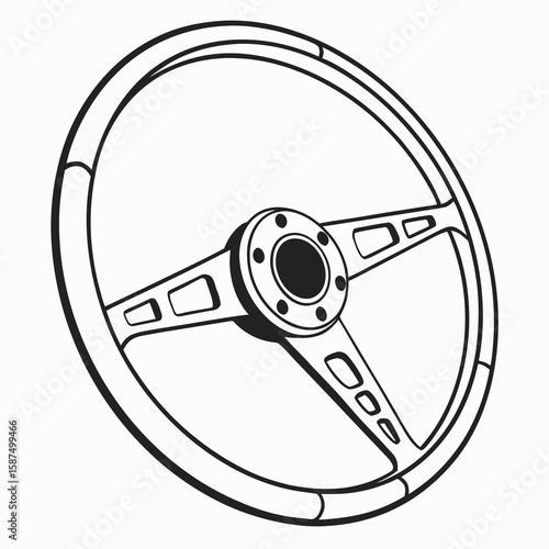 Steering Wheel  Vector Racing Helmet, Flags, Car & Track AI Design