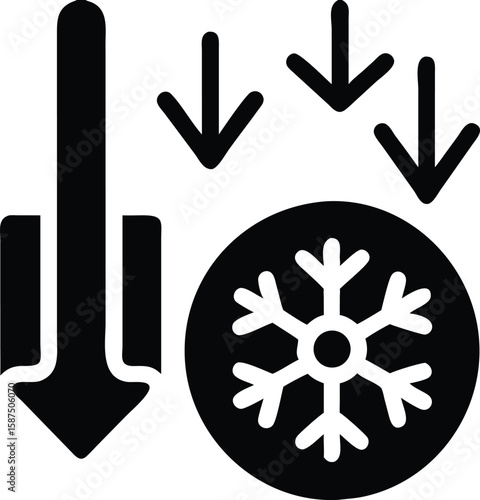 Cooling system graphic icon symbol illustration