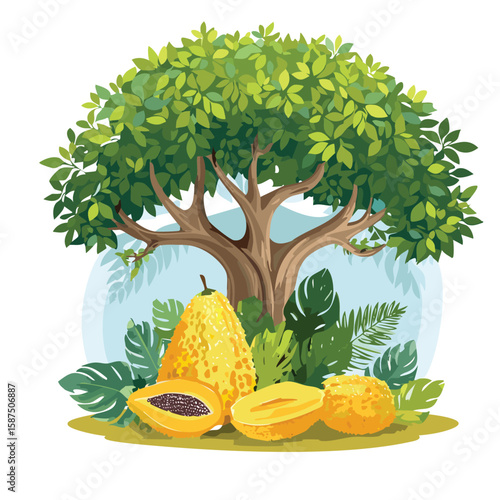 Jackfruit Fruit - Large tropical canopy