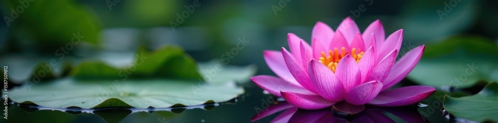Vibrant purple lotus blossom, golden stamens, serene pond , purple, beauty, flower Vibrant purple lotus blossom, golden stamens, serene pond , purple, beauty, flower