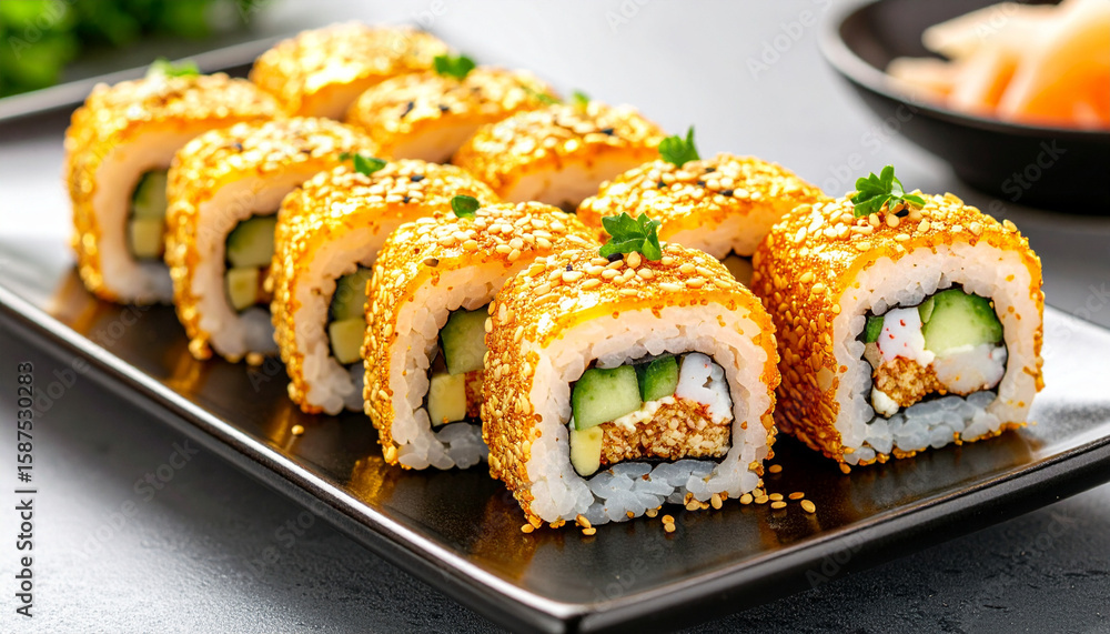 sushi on a plate sushi on a plate