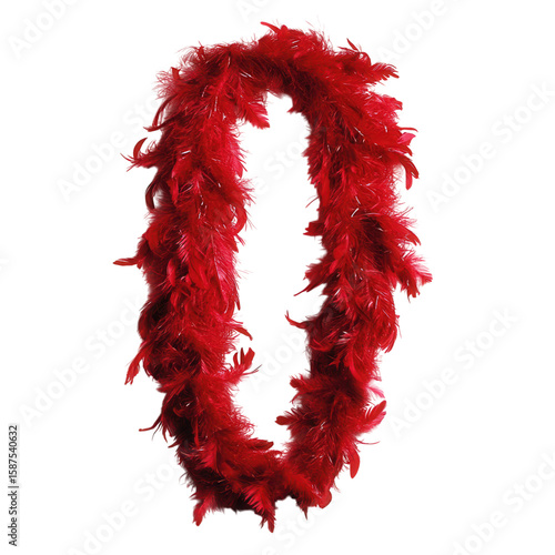 Vibrant Red Feather Boa for Costumes, Parties, and Celebrations