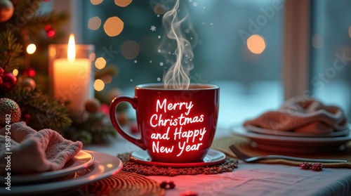 Festive Christmas Mug & Candlelight Glow