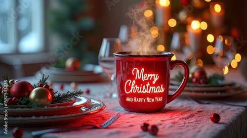 Festive Christmas Mug & Candlelight Glow