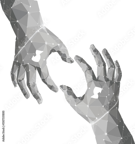 Isolated a kinds of deferent 3d hand, vector,  finger, silhouette, people, vector art with white background.