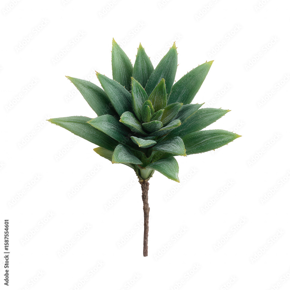 Fototapeta premium A vibrant green succulent plant with a rosette shape, perfect for modern decor. Its unique texture and lively color make it a striking feature in any interior setting.