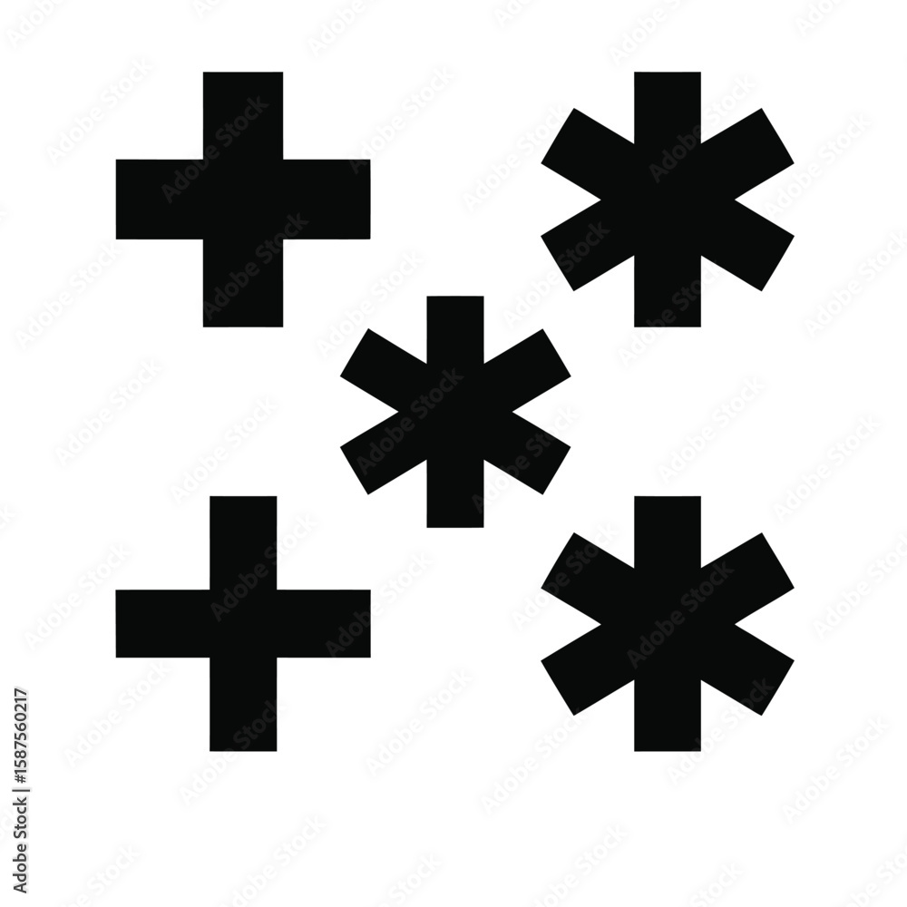 Obraz premium plus and minus signs