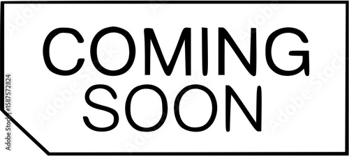 Announcement of an upcoming event or product; simple text graphic.