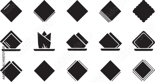 Napkin Vector Illustration – Fabric or Paper for Cleaning and Dining