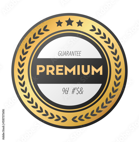 Premium Quality Seal: A high-quality, golden seal boldly proclaims PREMIUM, symbolizing excellence, trust, and top-tier standards.