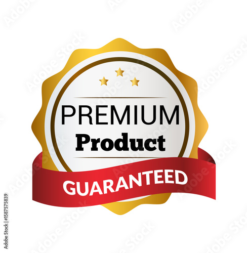 Premium Product Seal: A sophisticated gold and red seal proudly proclaiming Premium Product Guaranteed, symbolizing top-tier quality and assurance. 