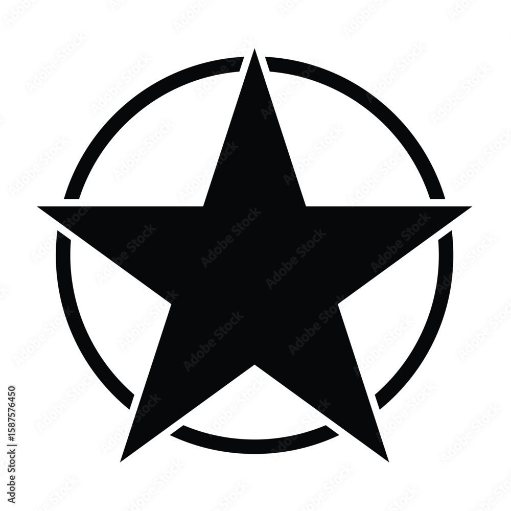 Obraz premium Star and circle clipart