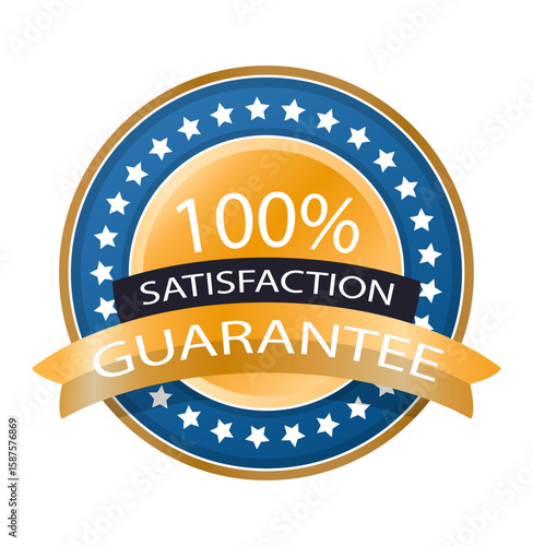 Satisfaction Guarantee Emblem: A visually striking emblem showcases a prominent guarantee, assuring absolute contentment. The image conveys a clear message of confidence and the pledge of reliability.