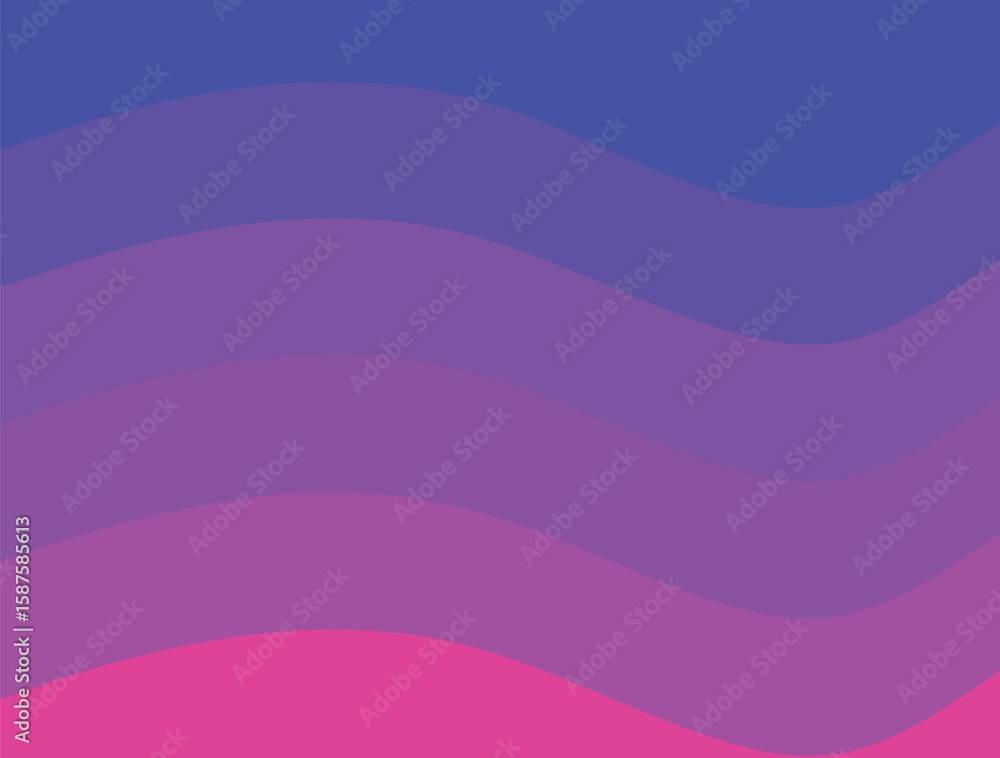 Fototapeta premium A digital illustration featuring wavy, horizontal bands of color transitioning from one color to another colors