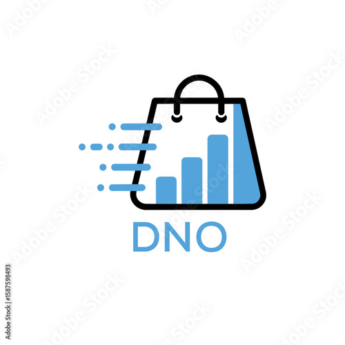 Classic Shield Logo with Stars and DNO Letters – Premium Badge or Security Brand Identity. DNO Letter Logo.
