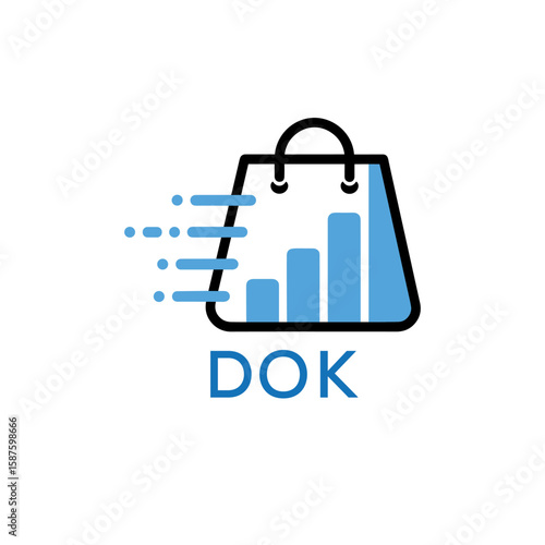 Classic Shield Logo with Stars and DOK Letters – Premium Badge or Security Brand Identity. DOK Letter Logo.
