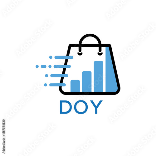 Classic Shield Logo with Stars and DOY Letters – Premium Badge or Security Brand Identity. DOY Letter Logo.
