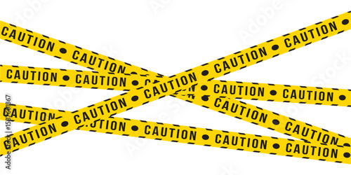 Danger and stop icon with yellow striped tape, warning signs, cautionary barriers, stop and danger labels, risk and alert icon in eps 10.