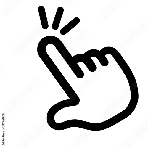 指さし　アイコン　記号　サイン タッチ　ワンポイント　手　イラスト	