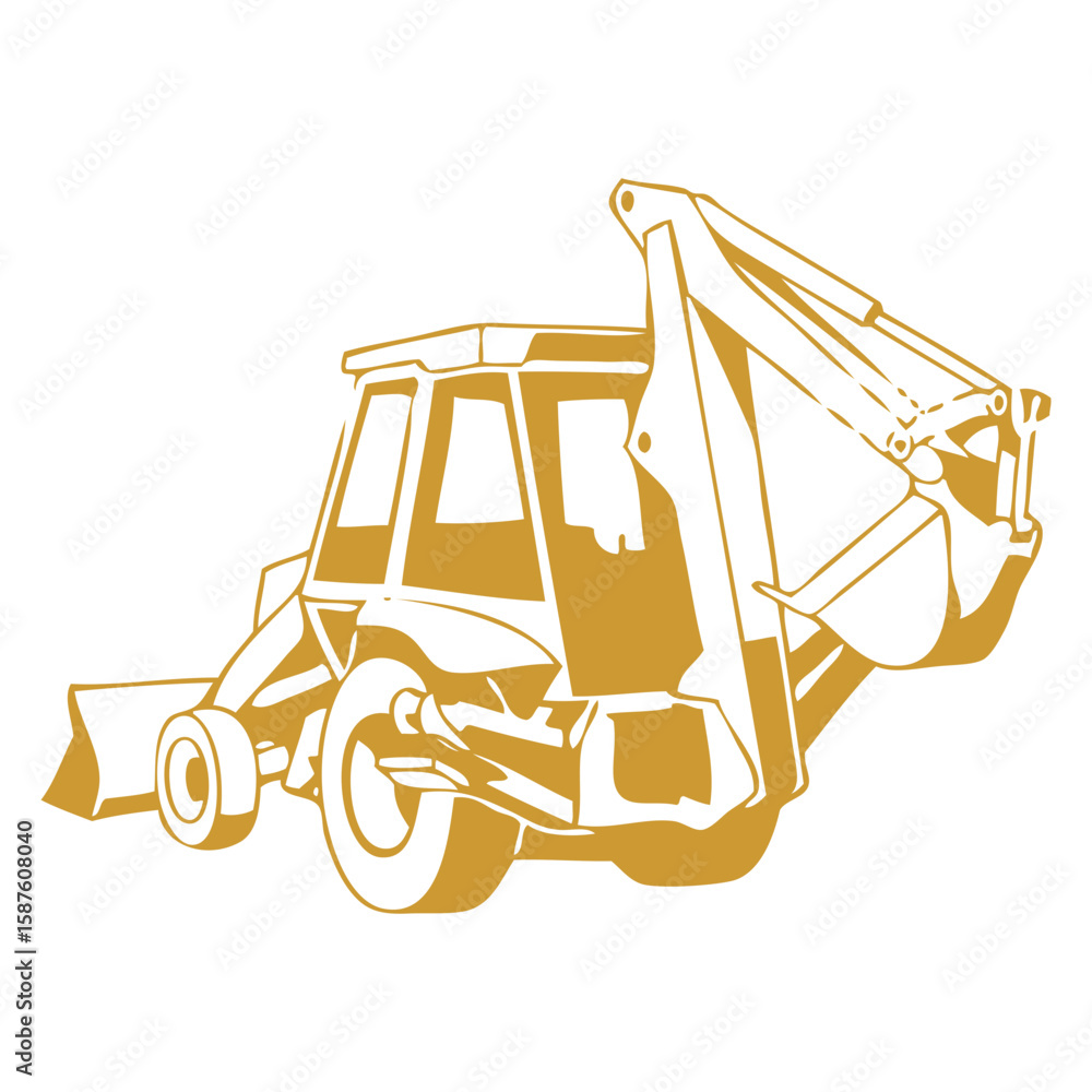 Naklejka premium backhoe loader Icon_1