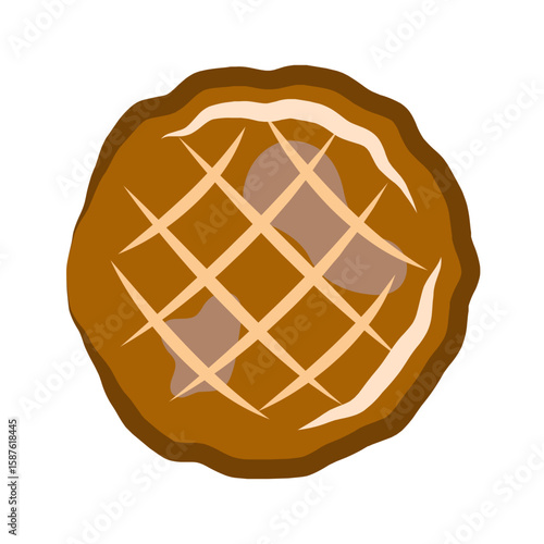 Vector color icon for Cocoa biscuit
