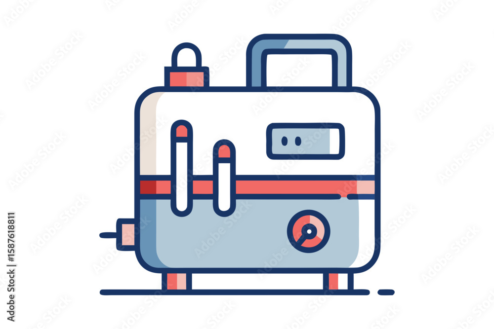 Obraz premium Wall Boiler Mounted Thin Line Icon