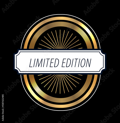 Golden Limited Edition: A luxurious circular badge in a striking golden hue, adorned with intricate radiating lines and a central banner proclaiming 'Limited Edition.