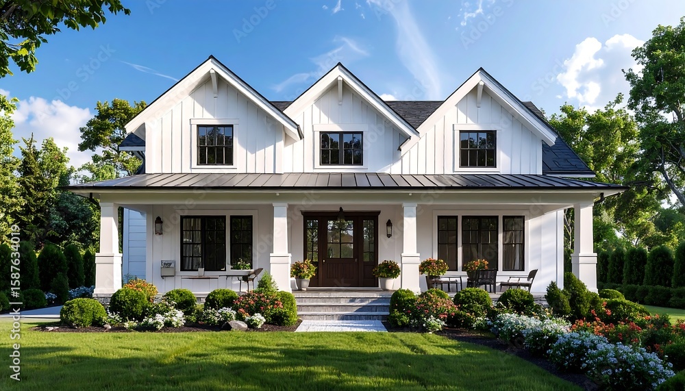 Obraz premium Modern farmhouse exterior