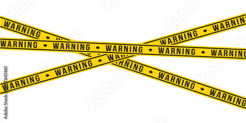 Warning tapes isolated on white background. Warning tape, danger tape, caution tape, under construction tape. Vector illustration in eps 10.