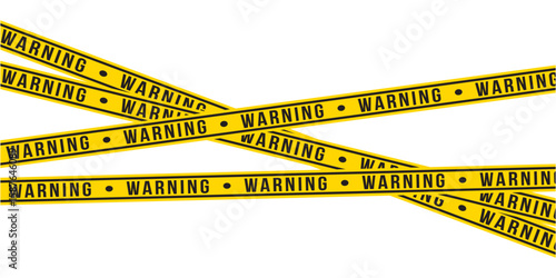 Warning tapes isolated on white background. Warning tape, danger tape, caution tape, under construction tape. Vector illustration in eps 10.