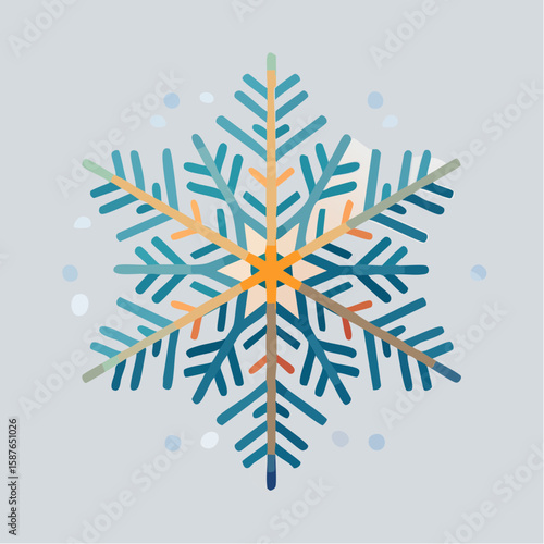 Winter Snowflake Outline, Festive Holiday Decoration