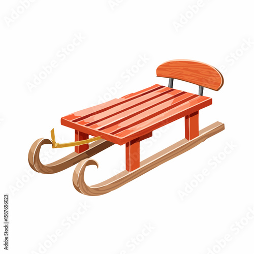 Rustic Wooden Sled, Festive Christmas Outdoor Decor