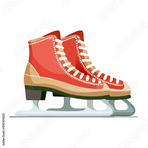 Ice Skates Pair, Winter Holiday Fun & Recreation