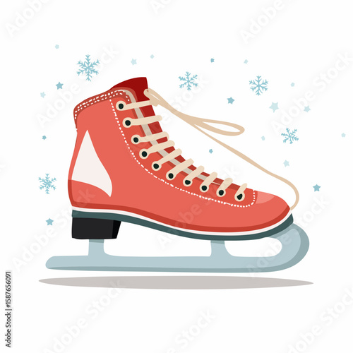 Classic Ice Skates, Festive Winter Sport Equipment